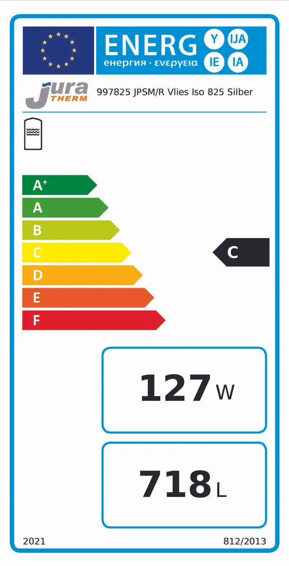Juratherm-Vlies-Isolierung-JPSM-R-RR-JPSL-R-RR-Typ-825-Silber-Isolierstaerke-100-mm-997825_997825 Energieeffizienzklasse C